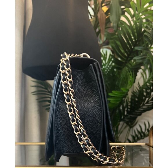 TORY BURCH BLACK LEATHER BRITTEN SHOULDER BAG - Picture 5 of 13